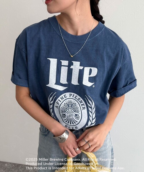 fredy emue(フレディエミュ)の「【GOOD ROCK SPEED/グッドロックスピード】Miller LITE 半袖Tシャツ(Tシャツ/カットソー・レディース・ネイビー/オフホワイト・38)」の10枚目の写真