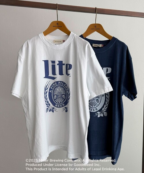 fredy emue(フレディエミュ)の「【GOOD ROCK SPEED/グッドロックスピード】Miller LITE 半袖Tシャツ(Tシャツ/カットソー・レディース・ネイビー/オフホワイト・38)」の9枚目の写真