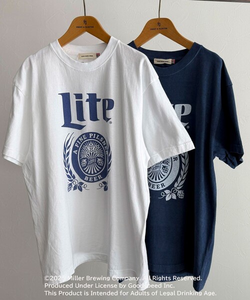 fredy emue(フレディエミュ)の「【GOOD ROCK SPEED/グッドロックスピード】Miller LITE 半袖Tシャツ(Tシャツ/カットソー・レディース・ネイビー/オフホワイト・38)」の8枚目の写真