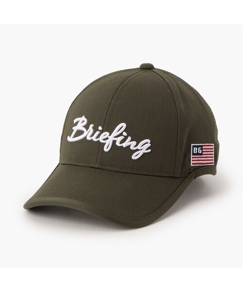 送料無料BRIEFING GOLFブリーフィング最新BASICキャップBG星条旗モチーフ汗止めライナー内側独自MESH蒸れ軽減ベルクロ調節unisex Beige新品 送料無料BRIEFING GOLFブリーフィング最新BASICキャップBG星条旗