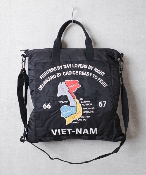 セール】【T10】【HOUSTON】EMBROIDERY QUILTING HELMET BAG