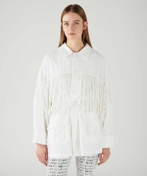ジャケット・アウター crinkle fringe M65 jacket fringe M65 jacket｜BLACK