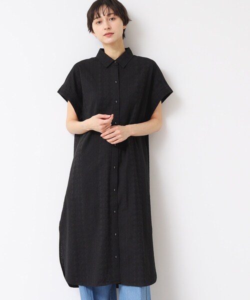 美品インゲホルグ★黒 半袖 シャツワンピース 美品インゲホルグ☆黒 半袖 シャツワンピース - メルカリ