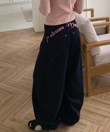 UP START | 【LAMPOON】ヒップ刺繍バルーンデニムパンツ(デニムパンツ)