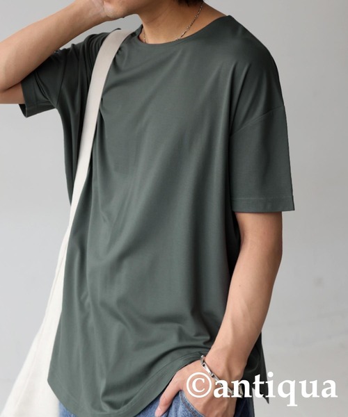 antiqua(アンティカ)の「とろみTシャツ(Tシャツ/カットソー・レディース・ブラック/チャコールグレー/ブルー/グリーン系その他/ホワイト/ライム・P/R)」の17枚目の写真
