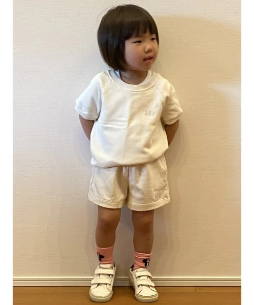 新品babygapTシャツ　半袖ロンパース　ショートパンツ　セット マリンショートパンツ(70~90cm)(S(70-80cm) ネイビー): 新生児⁄ベビー