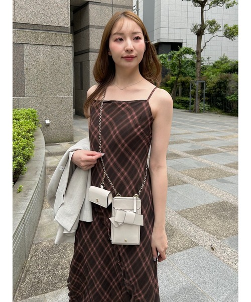 FRAY I.D レーヨンシフォンラッフルプリントキャミワンピ FRAY I.D｜レーヨンシフォンラッフルプリントキャミワンピ