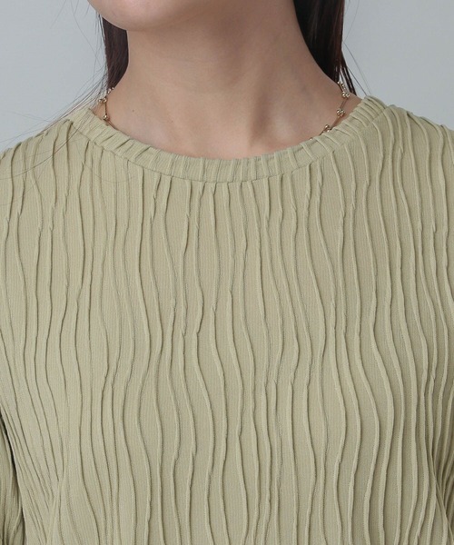 GLOBAL WORK(グローバルワーク)の「MATINEE LINE/ナミナミストライププルオーバー半袖/327909(Tシャツ/カットソー・レディース・ブラック/セージグリーン/アイボリー・LARGE/MEDIUM)」の19枚目の写真