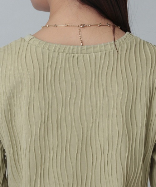 GLOBAL WORK(グローバルワーク)の「MATINEE LINE/ナミナミストライププルオーバー半袖/327909(Tシャツ/カットソー・レディース・ブラック/セージグリーン/アイボリー・LARGE/MEDIUM)」の20枚目の写真