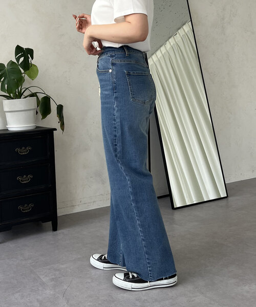 人気完売品最短で発送しますprose verseストレッチスリムストレートデニム MOMO】ストレッチスリムストレートデニム（デニムパンツ
