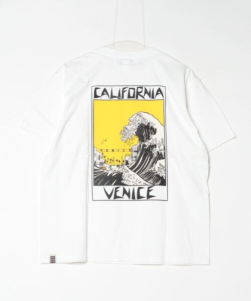 BEAVER（ビーバー）の「ILL ONE EIGHTY/イルワンエイティ　AMERICAN WAVE S/S TEE　Ｔシャツ（Tシャツ/カットソー・メンズ・ベージュ/ホワイト・XL/M/L）」の2枚目の写真