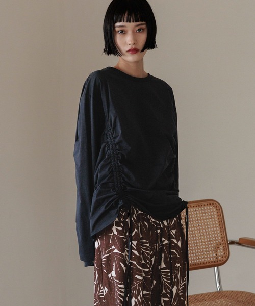 LOWRYS FARM（ローリーズファーム）の「オーシャンパシフィック／ラッシュＦドロスト　292204（ラッシュガード・レディース・ブラック/グリーン・FREE）」の5枚目の写真