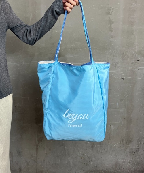Loco Ocean（ロコオーシャン）の「【A4サイズ収納可】リバーシブル カジュアルボーダー＆ロゴ キャンバストートバッグ（トートバッグ・レディース・レッド/ブルー・ONE SIZE）」の9枚目の写真