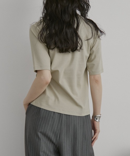 Aunt Marie's(アントマリーズ)の「センタースリットハーフスリーブトップス(Tシャツ/カットソー・レディース・ブラック/ホワイト/グリーン・FREE)」の21枚目の写真