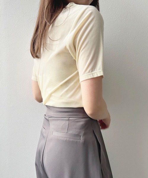 rectangle（レクタングル）の「ビスチェデザインシアーベロアトップス（Tシャツ/カットソー・レディース・アイボリー/ネイビー/ブラウン・FREE）」の5枚目の写真