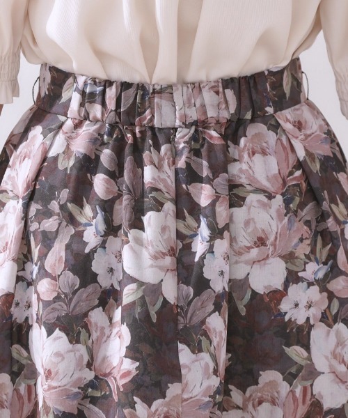 couture brooch(クチュールブローチ)の「【きれいめ・通勤】細リボン付きパレットボイルスカート(スカート・レディース・ブラウン系その他/サックスブルー/ネイビー/ブラウン系その他2・36/38/40/42)」の8枚目の写真