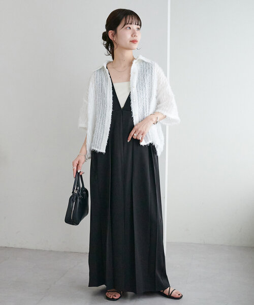 ブラック プリーツ サロペット プリーツサロペット サロペット レディース ボトムス 送料無料・メール