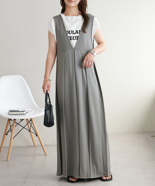 セール】○【WEB限定】プリーツサロペット（サロペット/オーバーオール