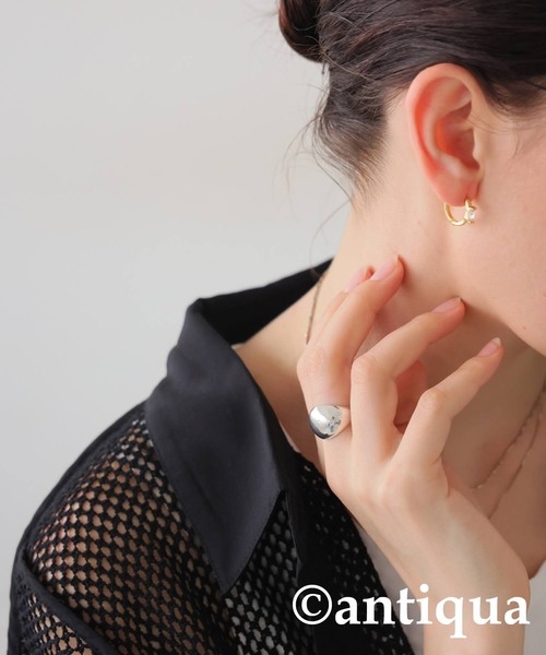 antiqua(アンティカ)の「ゴールドピアス(ピアス(両耳用)・レディース・ゴールド・フリー)」の6枚目の写真