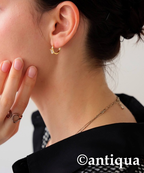 antiqua(アンティカ)の「ゴールドピアス(ピアス(両耳用)・レディース・ゴールド・フリー)」の8枚目の写真