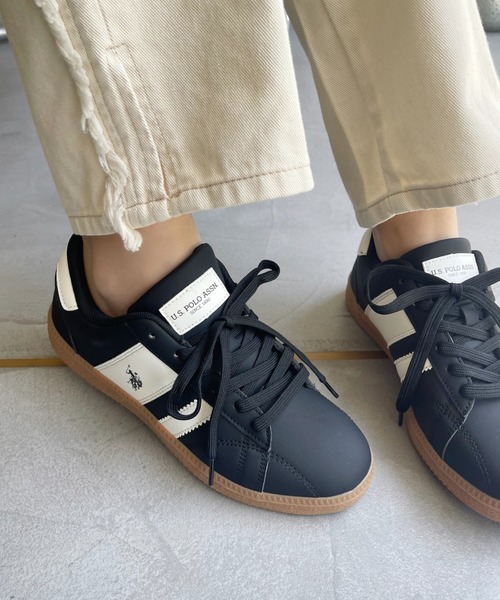 U.S. POLO ASSN.(ユーエスポロアッスン)の「U.S. POLO ASSN ラインデザイン カジュアル ローカットスニーカー(スニーカー・レディース・ブラック/ホワイト/ベージュ・22.5cm/23.0cm/23.5cm/24.0cm/24.5cm)」の17枚目の写真
