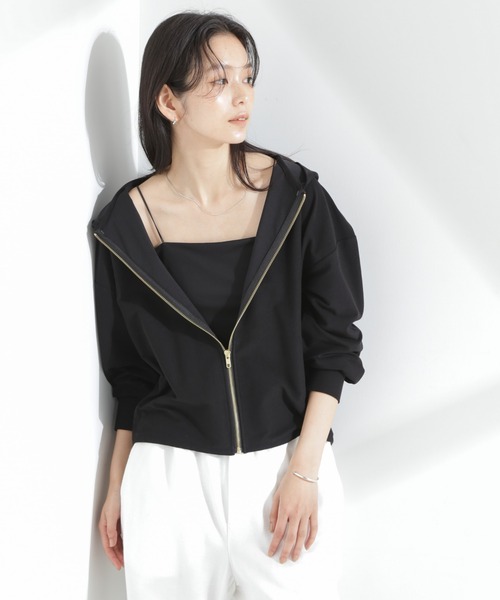 Dim Moire クロスモチーフ パーカー セール】「MC」coveross(R)ツイル調 冷感プレーティング天竺