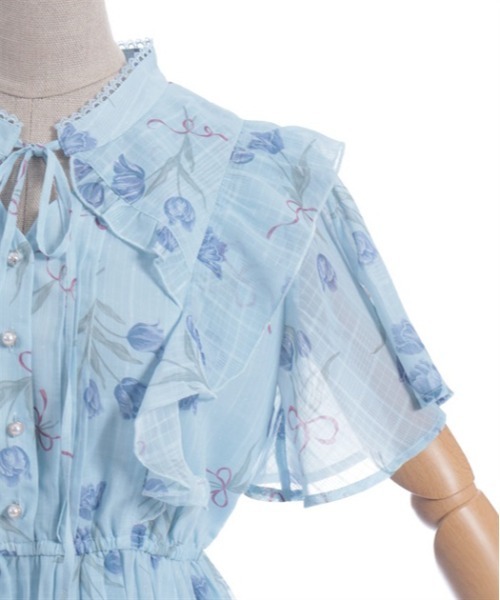 axes femme POETIQUE(アクシーズファムポエティック)の「チューリップミニワンピース(ワンピース・レディース・サックスブルー/イエロー/ピンク・MEDIUM)」の15枚目の写真