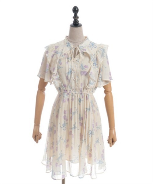 axes femme POETIQUE(アクシーズファムポエティック)の「チューリップミニワンピース(ワンピース・レディース・サックスブルー/イエロー/ピンク・MEDIUM)」の17枚目の写真
