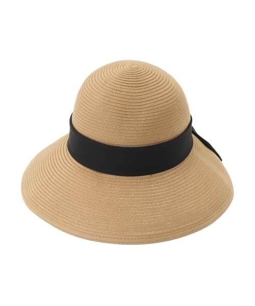 a.v.v（アーヴェヴェ）の「【洗える】リボンブレードハット（ハット・レディース・サンドベージュ/ベージュ・38）」の4枚目の写真