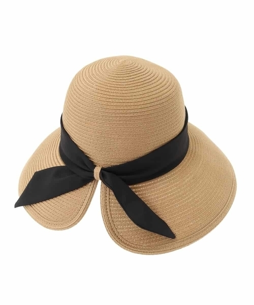a.v.v（アーヴェヴェ）の「【洗える】リボンブレードハット（ハット・レディース・サンドベージュ/ベージュ・38）」の6枚目の写真