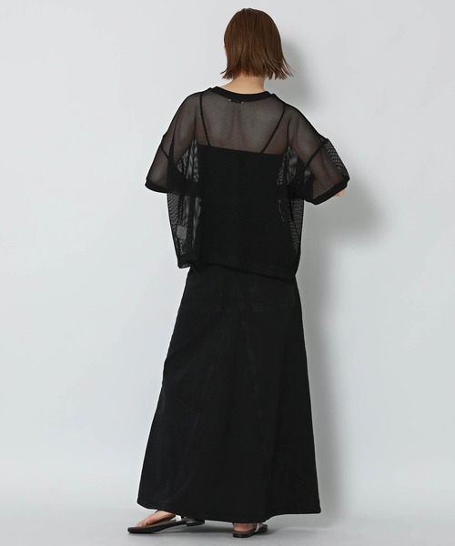 Gready Brilliant(グレディブリリアン)の「ワイドメッシュロゴTシャツ(Tシャツ/カットソー・レディース・ブラック/オフホワイト/ブルー・FREE)」の12枚目の写真