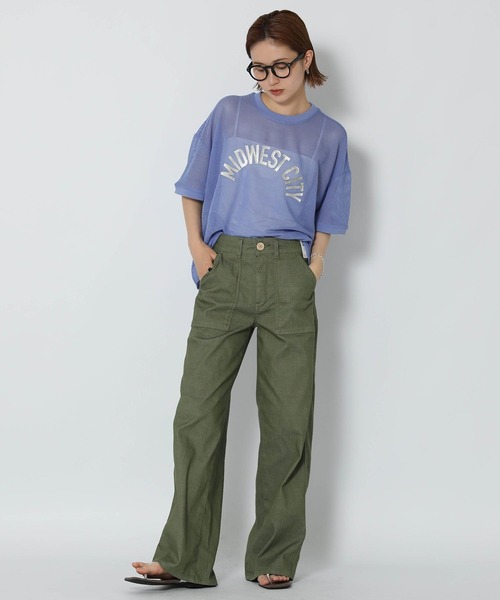 Gready Brilliant(グレディブリリアン)の「ワイドメッシュロゴTシャツ(Tシャツ/カットソー・レディース・ブラック/オフホワイト/ブルー・FREE)」の16枚目の写真