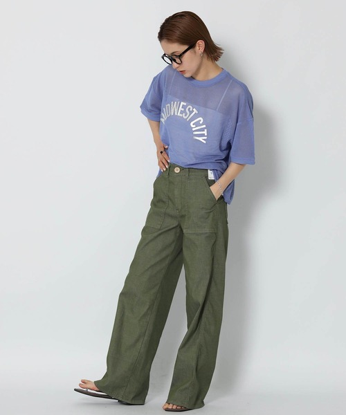 Gready Brilliant(グレディブリリアン)の「ワイドメッシュロゴTシャツ(Tシャツ/カットソー・レディース・ブラック/オフホワイト/ブルー・FREE)」の17枚目の写真