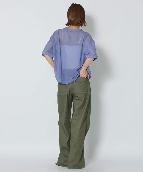 Gready Brilliant(グレディブリリアン)の「ワイドメッシュロゴTシャツ(Tシャツ/カットソー・レディース・ブラック/オフホワイト/ブルー・FREE)」の18枚目の写真