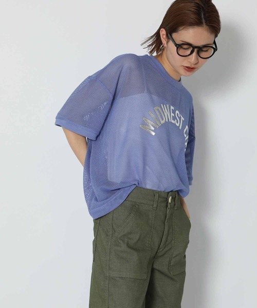 Gready Brilliant(グレディブリリアン)の「ワイドメッシュロゴTシャツ(Tシャツ/カットソー・レディース・ブラック/オフホワイト/ブルー・FREE)」の20枚目の写真