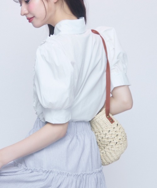 TITTY&CO.(ティティーアンドコー)の「ロマンティックフリルブラウス(シャツ/ブラウス・レディース・ブルー/ブラック/ホワイト・FREE)」の5枚目の写真