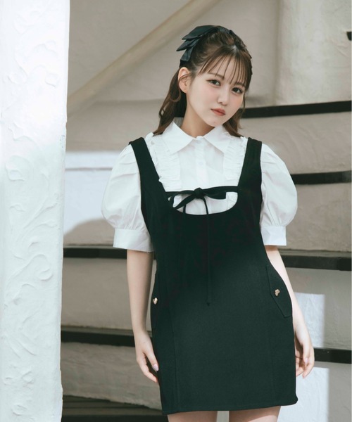 *paris*2 in 1 コルセット＆フリルTシャツ 楽天市場】【逸品】フリルセットTシャツ ADAM ET ROPE' FEMME