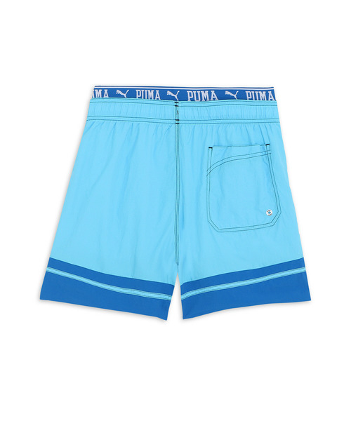 PUMA(プーマ)の「PUMA プーマ メンズ プーマ カラーブロック ミッド スイム パンツ(水着・メンズ・ブルー系その他4/ブラック・LARGE/MEDIUM/SMALL)」の3枚目の写真