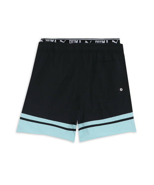 PUMA(プーマ)の「PUMA プーマ メンズ プーマ カラーブロック ミッド スイム パンツ(水着・メンズ・ブルー系その他4/ブラック・LARGE/MEDIUM/SMALL)」の4枚目の写真