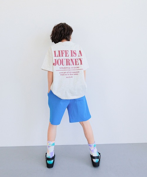 BAYFLOW（ベイフロー）の「[元気なビタミンカラー♪]アソートプリントビッグT(KIDS)（Tシャツ/カットソー・キッズ・アイボリー/ライトグリーン/オレンジ/パープル・110cm/120cm/130cm/140cm/150cm）」の9枚目の写真