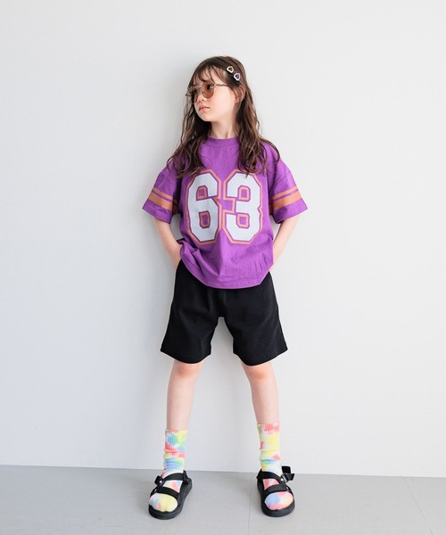 BAYFLOW（ベイフロー）の「[元気なビタミンカラー♪]アソートプリントビッグT(KIDS)（Tシャツ/カットソー・キッズ・アイボリー/ライトグリーン/オレンジ/パープル・110cm/120cm/130cm/140cm/150cm）」の19枚目の写真