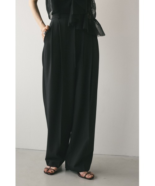 STYLEMIXER（スタイルミキサー）の「【WEB限定】ベーシックツータックパンツロング（スラックス・レディース・アイボリー/グレー/ブラック/ベージュ・SMALL/MEDIUM）」の3枚目の写真