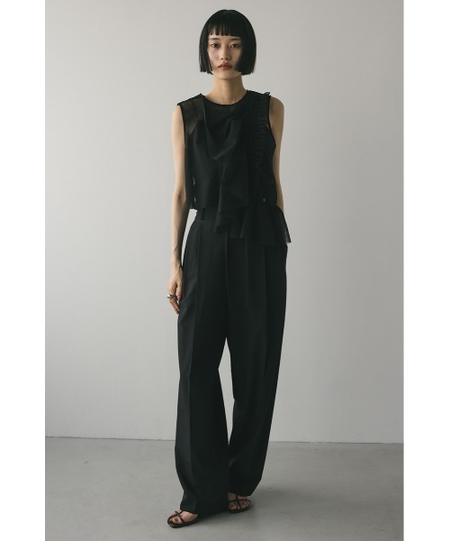 STYLEMIXER（スタイルミキサー）の「【WEB限定】ベーシックツータックパンツロング（スラックス・レディース・アイボリー/グレー/ブラック/ベージュ・SMALL/MEDIUM）」の10枚目の写真