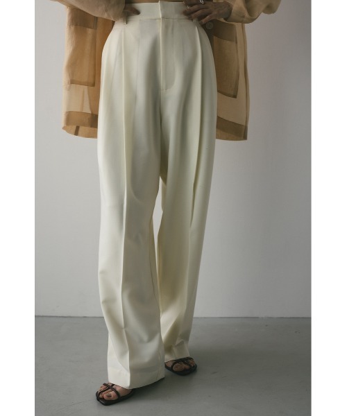 STYLEMIXER（スタイルミキサー）の「【WEB限定】ベーシックツータックパンツロング（スラックス・レディース・アイボリー/グレー/ブラック/ベージュ・SMALL/MEDIUM）」の18枚目の写真