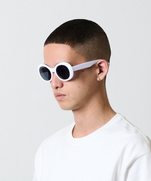 新品 NUMBER NINE ビッグフレームサングラス ブラック 黒 BIG FRAME SUNGLASSES / ビッグ ラウンド フレーム サングラス - UV