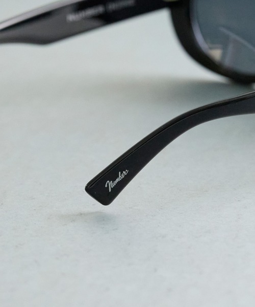 新品 NUMBER NINE ビッグフレームサングラス ブラック 黒 BIG FRAME SUNGLASSES / ビッグ ラウンド フレーム サングラス - UV