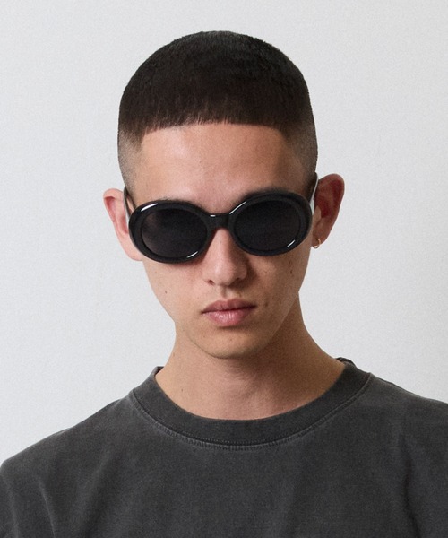 美品 NUMBER NINE ビッグフレーム サングラス 白  カート BIG FRAME SUNGLASSES / ビッグ ラウンド フレーム サングラス - UV