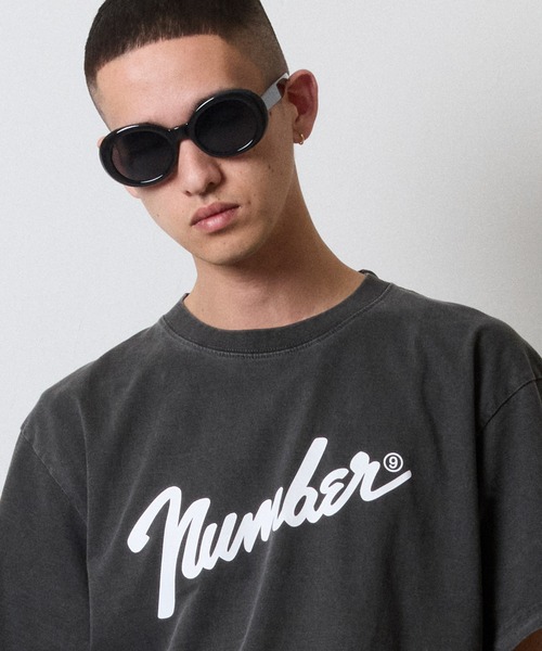 新品 NUMBER NINE ビッグフレームサングラス ブラック 黒 BIG FRAME SUNGLASSES / ビッグ ラウンド フレーム サングラス - UV