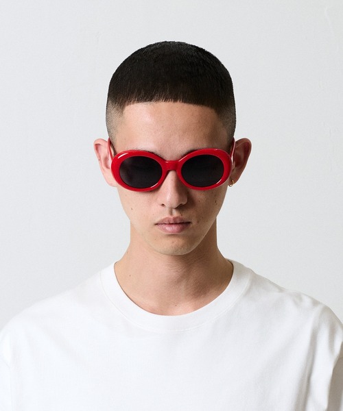 美品 NUMBER NINE ビッグフレーム サングラス 白  カート BIG FRAME SUNGLASSES / ビッグ ラウンド フレーム サングラス - UV
