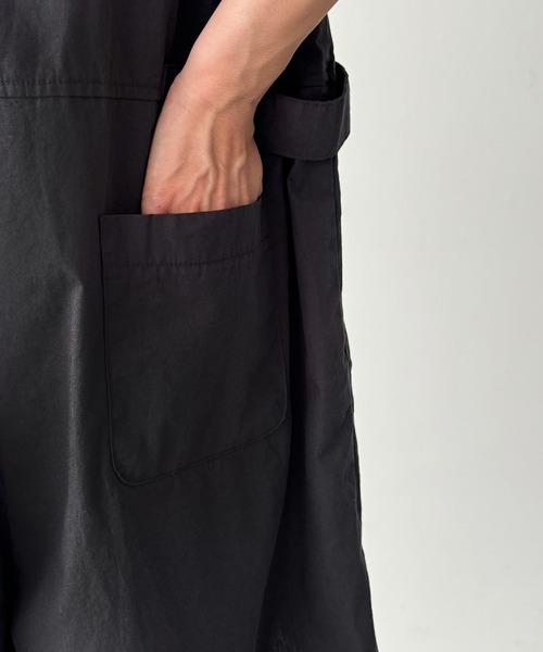 CANAL JEAN（キャナルジーン）の「El mar　半袖ミニジャンプスーツ（つなぎ/オールインワン・レディース・チャコールグレー/ベージュ・ONE SIZE）」の16枚目の写真